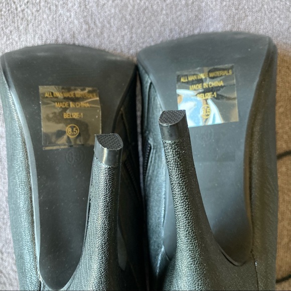 C Label Belize Black Women’s Ankle Peep Toe Booties size 8.5 - Picture 4 of 7